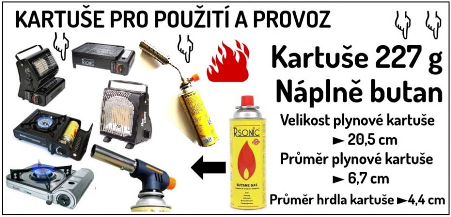 Kartuše butan použití